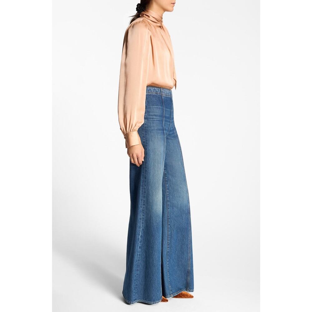NWT Ulla Johnson Bianca Wide Leg Jeans Danube Wash High Rise Size 26 - Picture 2 of 12